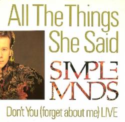 Simple Minds : All the Things She Said
